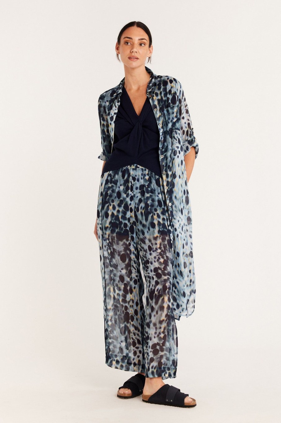 Cable Melbourne Tops & Shirts | Rivoli Shirt Dress - Blue Mist