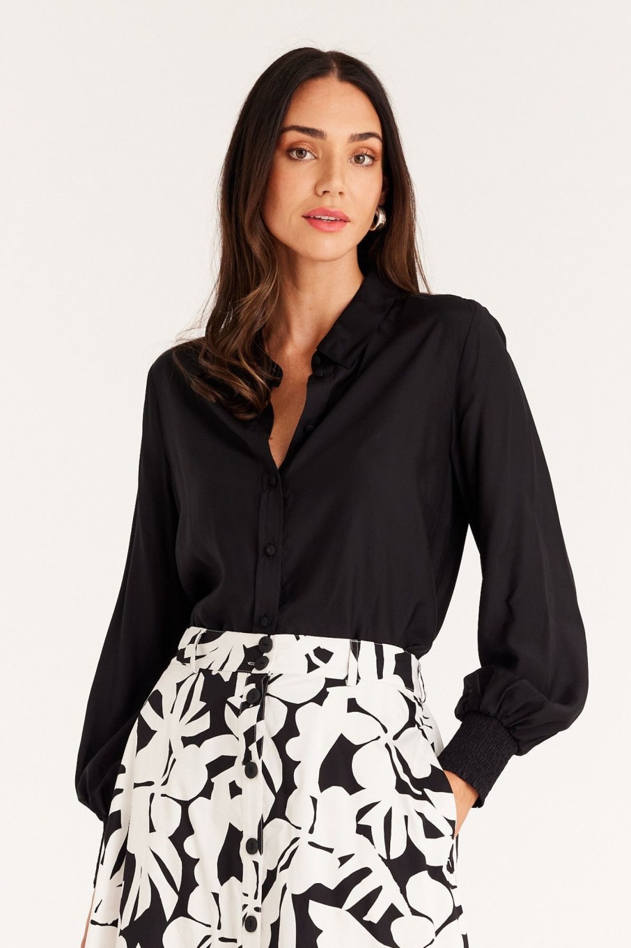 Cable Melbourne Tops & Shirts | Spring Relaxed Blouse - Black