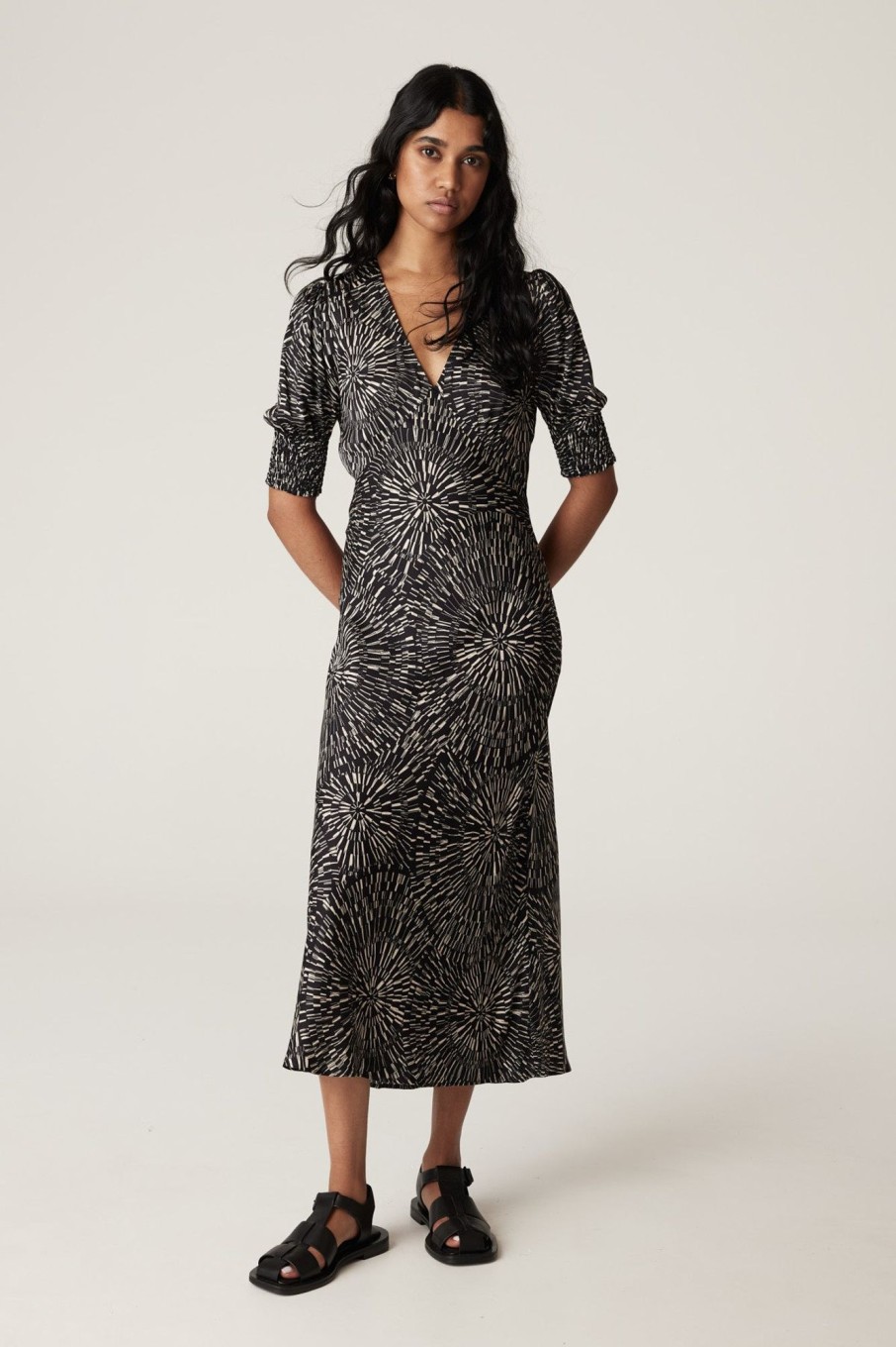 Cable Melbourne Dresses | Madie Midi Dress - Kaleidascope Print