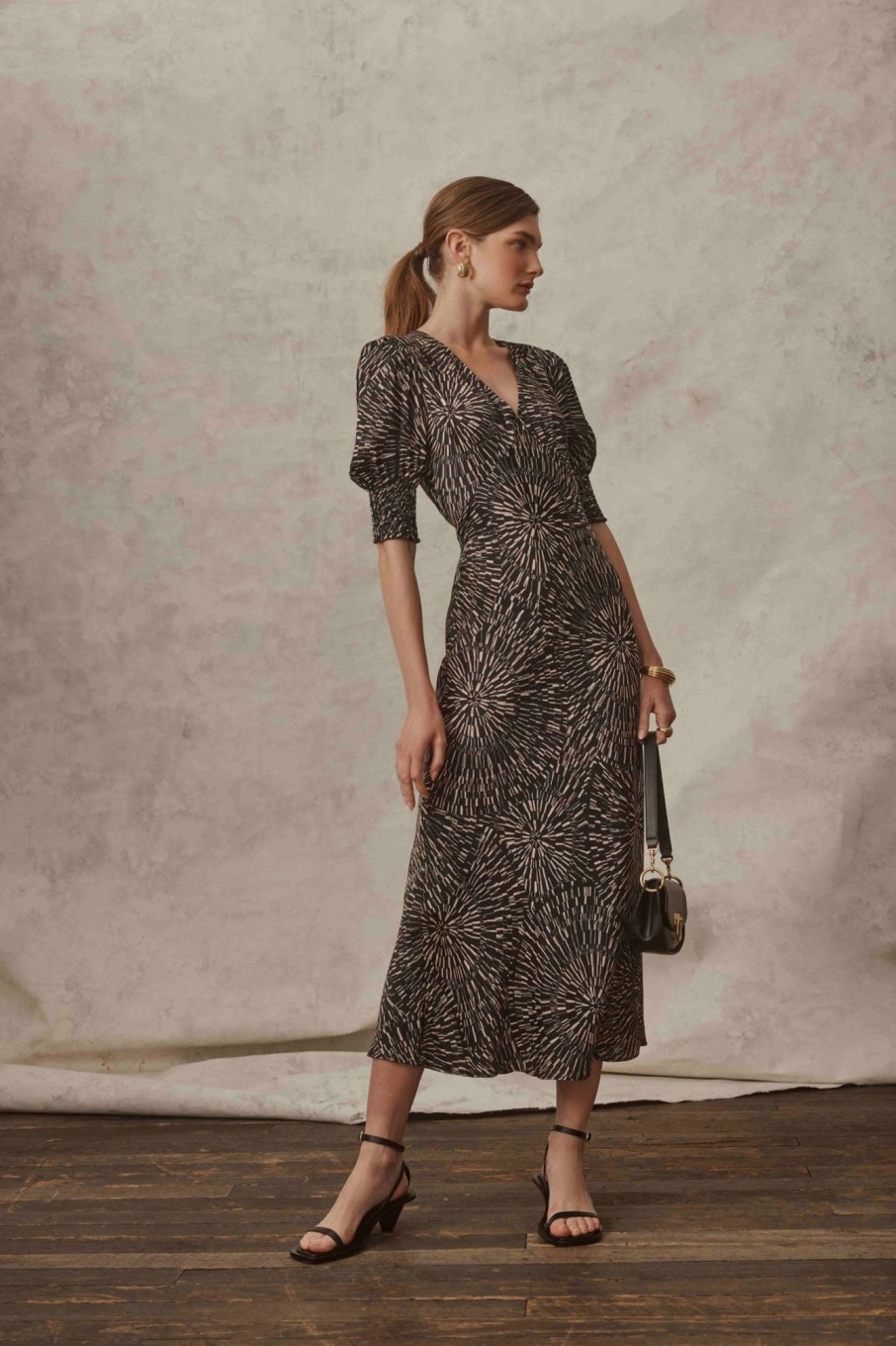 Cable Melbourne Dresses | Madie Midi Dress - Kaleidascope Print