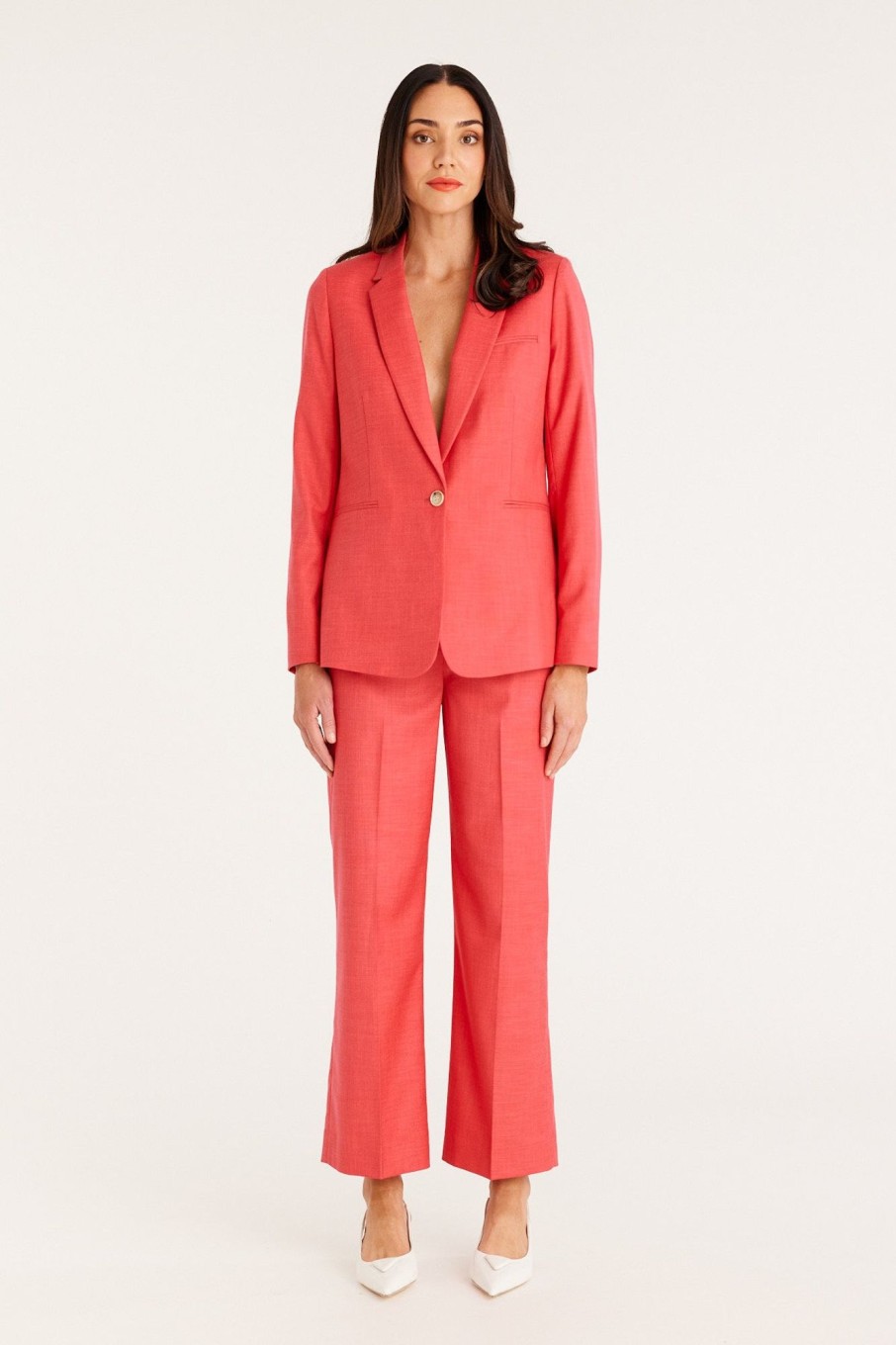 Cable Melbourne Matching Sets | Tate Wide Leg Pant - Guava