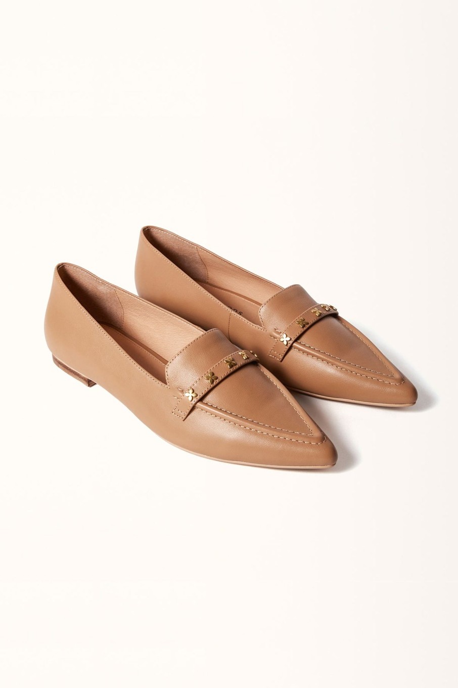 Cable Melbourne Shoes | Millwoods Poplar Pointed Flat - Camel