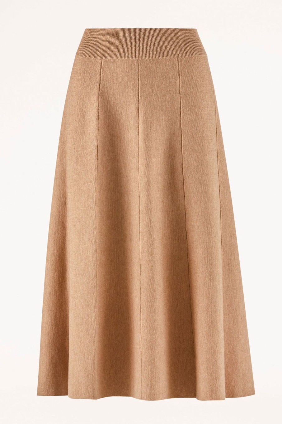 Cable Melbourne Knitwear | Brigitte Merino Swing Skirt - Camel