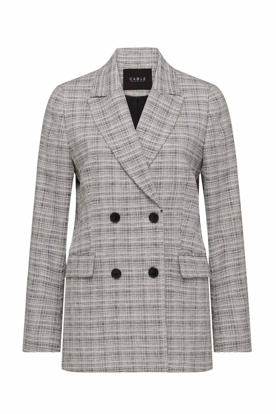 Cable Melbourne Jackets, Blazers & Coats | Margaux Linen Blazer - Salt And Pepper