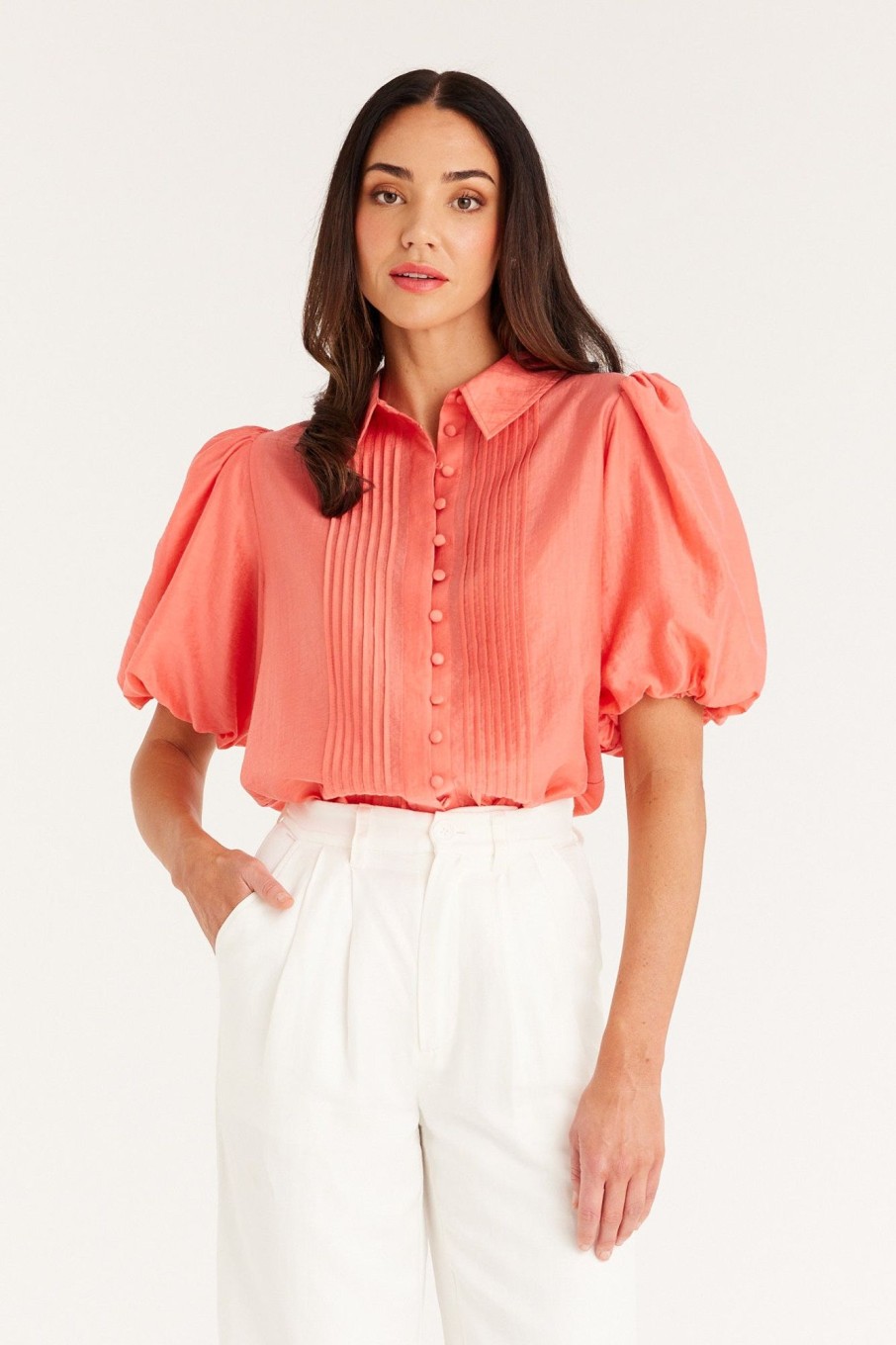 Cable Melbourne Tops & Shirts | Iris Blouse - Coral