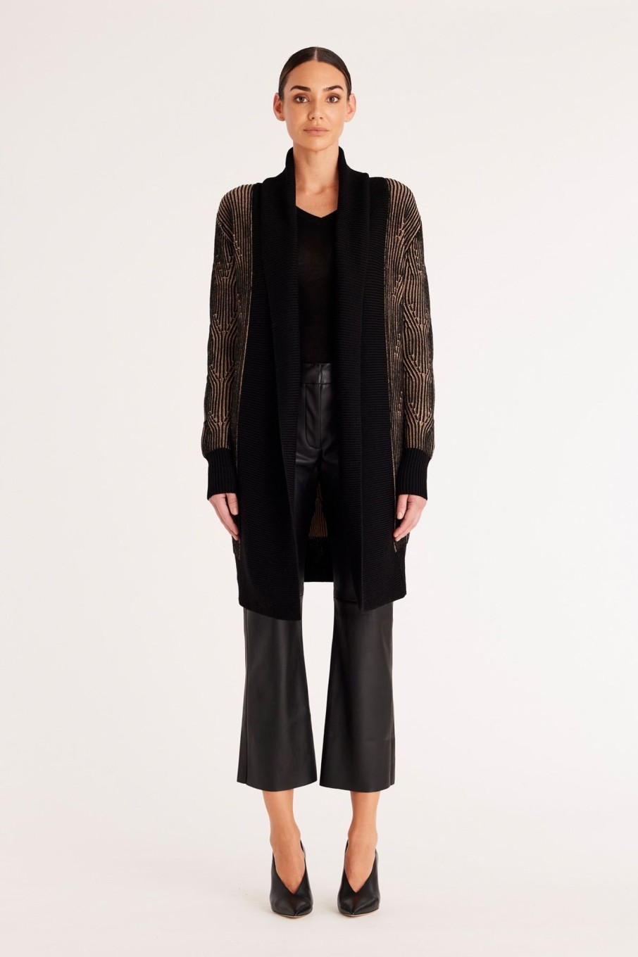 Cable Melbourne Knitwear | Sofia Merino Cardigan - Black