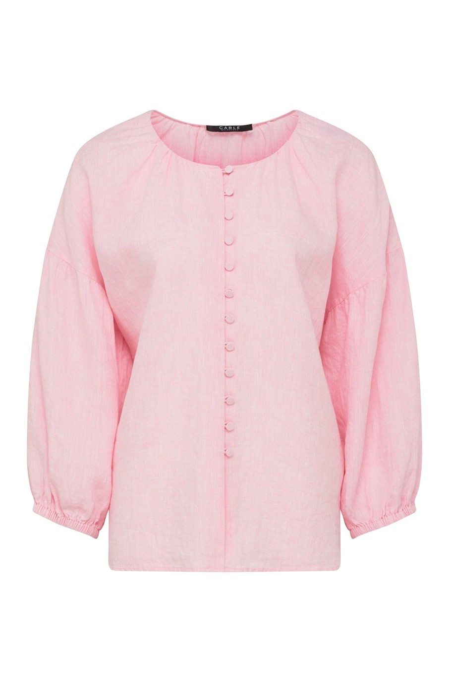 Cable Melbourne Tops & Shirts | Pure Linen Blouse - Pink