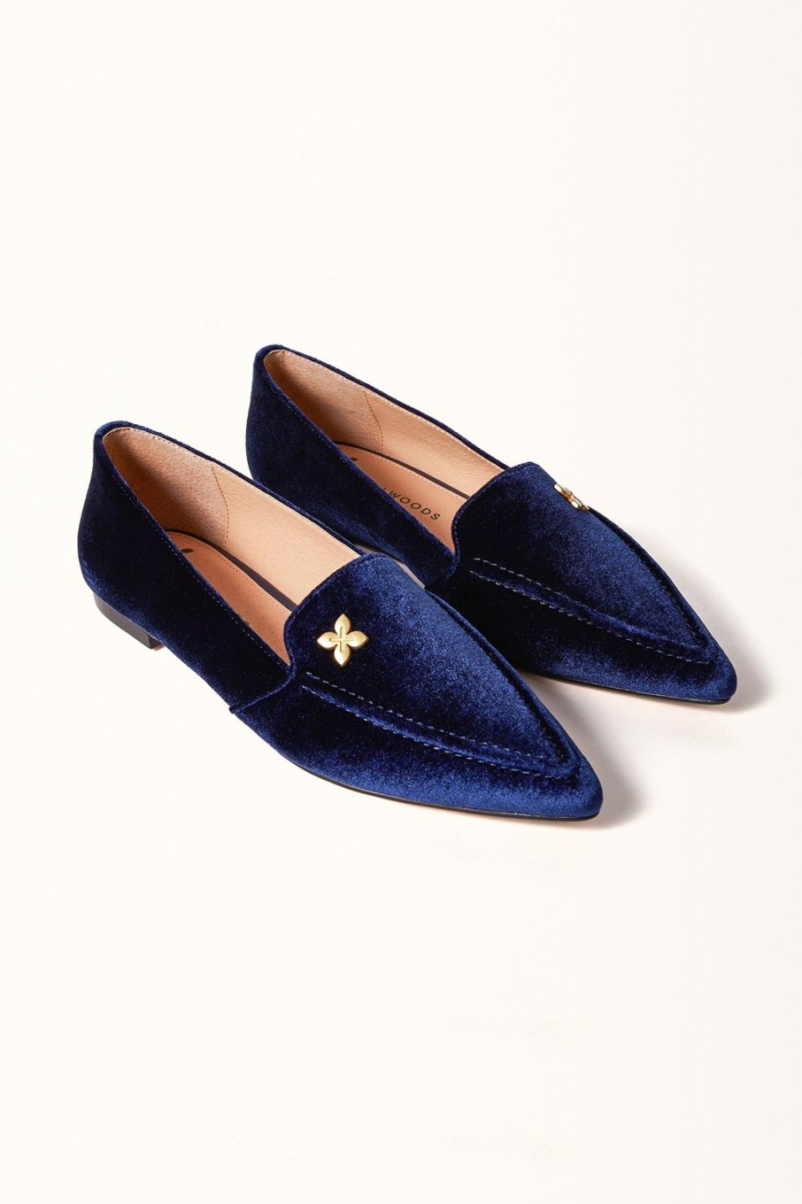 Cable Melbourne Shoes | Millwoods Poplar Velvet Flat - Navy