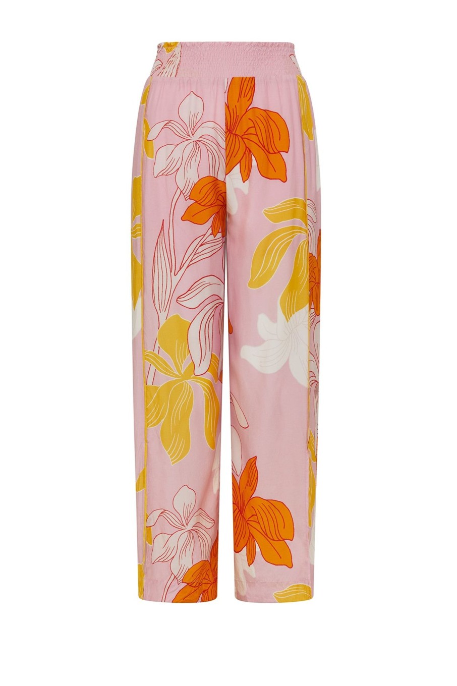 Cable Melbourne Matching Sets | Iris Wide Leg Pant - Pink Floral