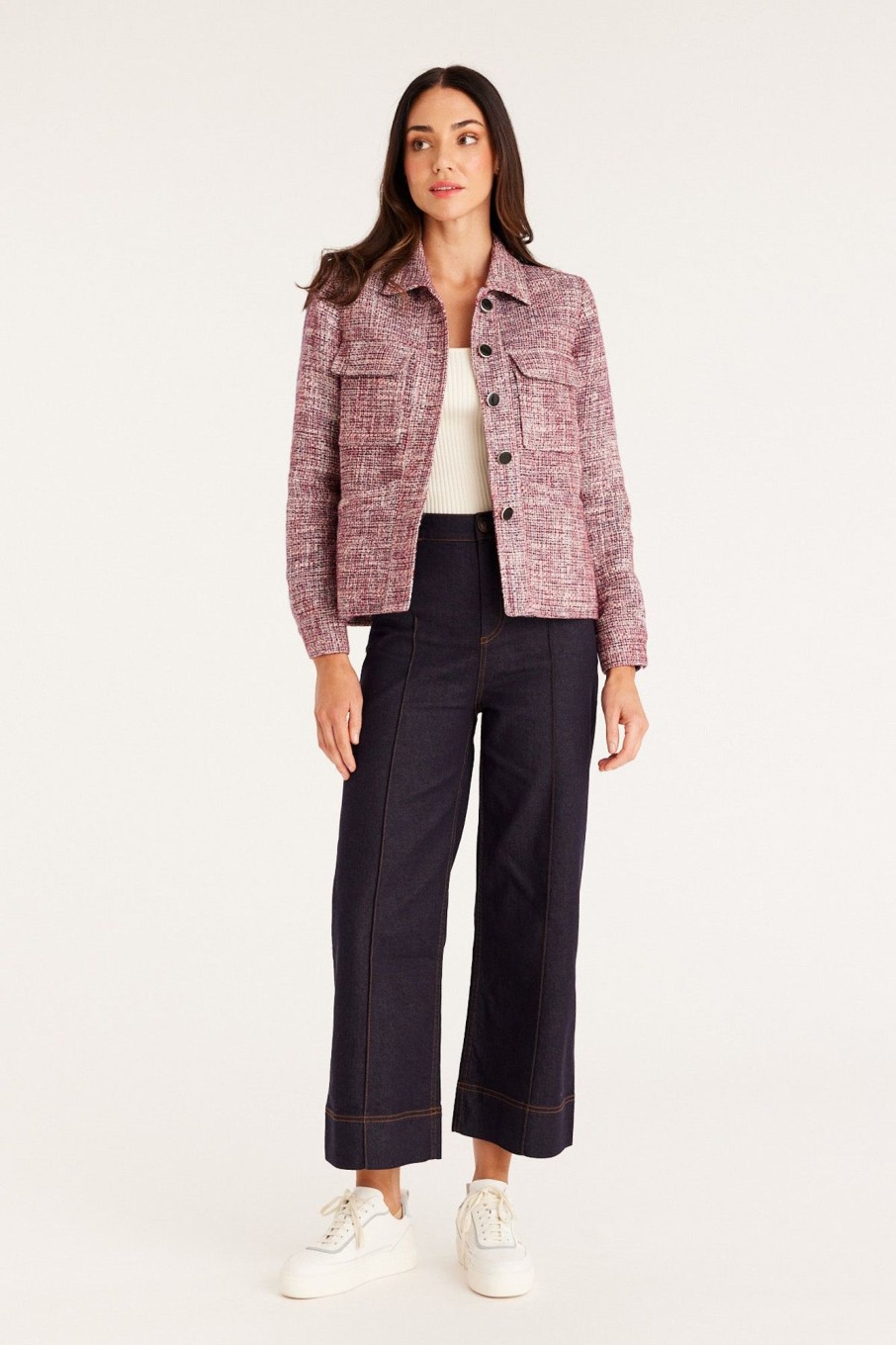 Cable Melbourne Jackets, Blazers & Coats | Marion Boucle Jacket - Red Fleck