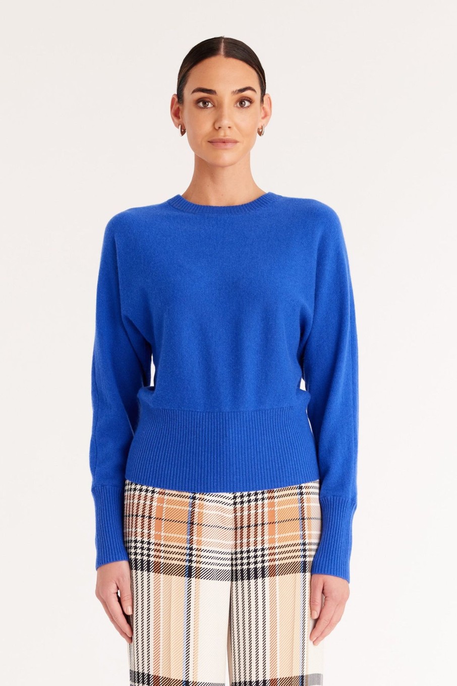 Cable Melbourne Jumpers | Cashmere Batwing Jumper - Sapphire Blue