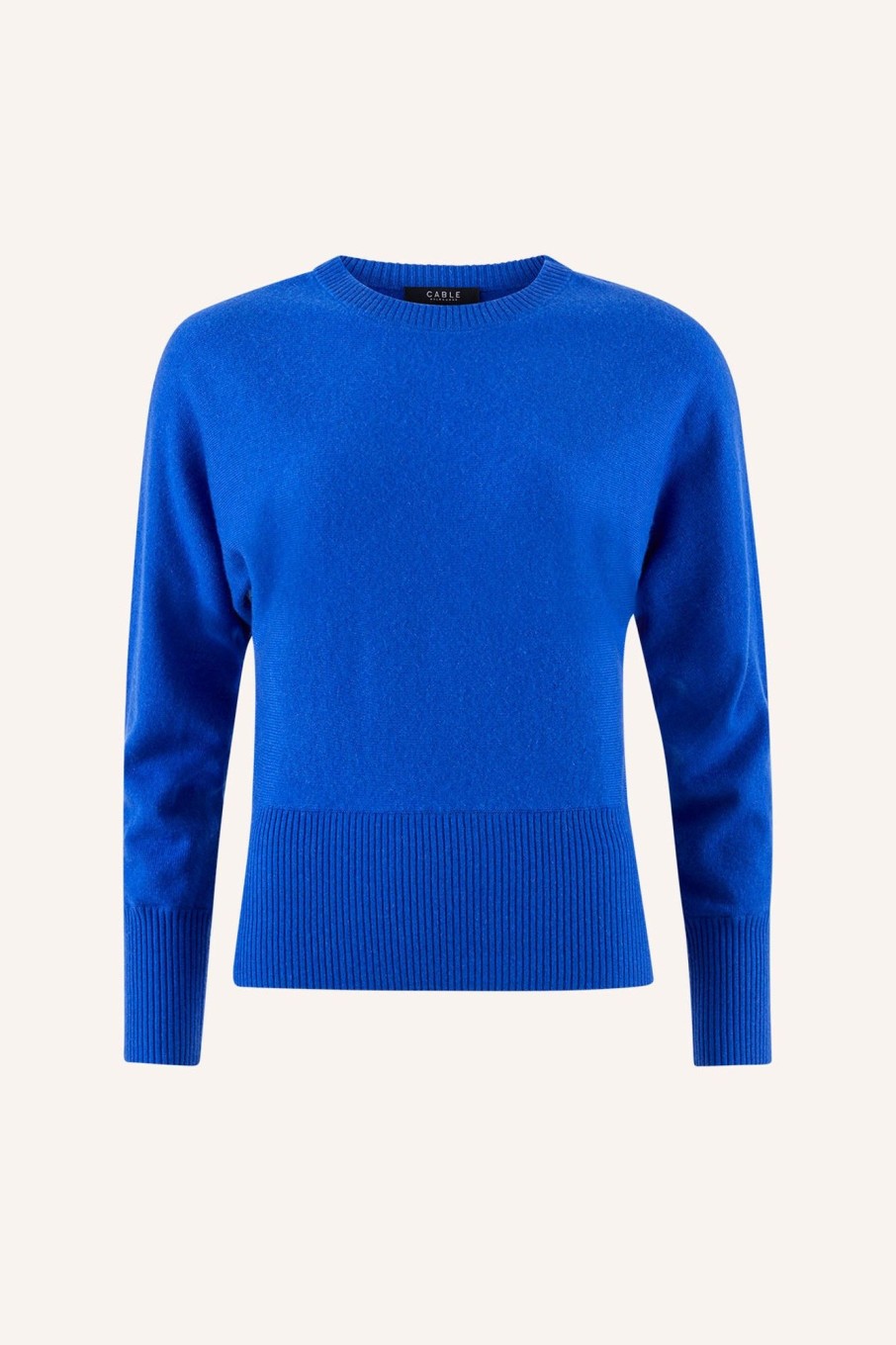 Cable Melbourne Jumpers | Cashmere Batwing Jumper - Sapphire Blue