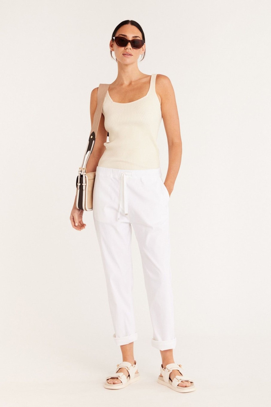 Cable Melbourne Pants & Shorts | Zoe Jogger - White