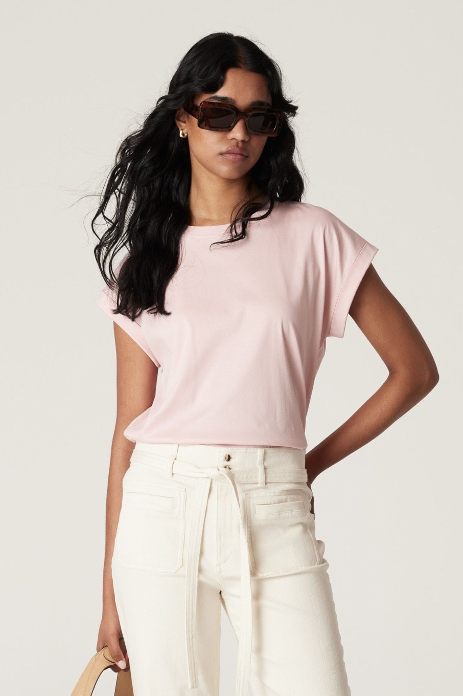 Cable Melbourne Tops & Shirts | Pima Tee - Pale Pink