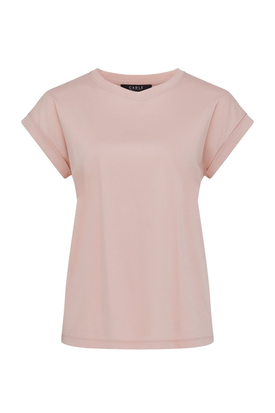 Cable Melbourne Tops & Shirts | Pima Tee - Pale Pink