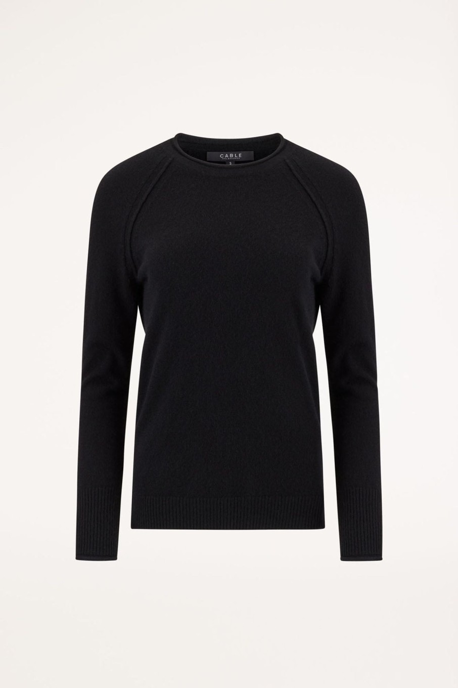 Cable Melbourne Jumpers | Cashmere Crew Jumper - Black