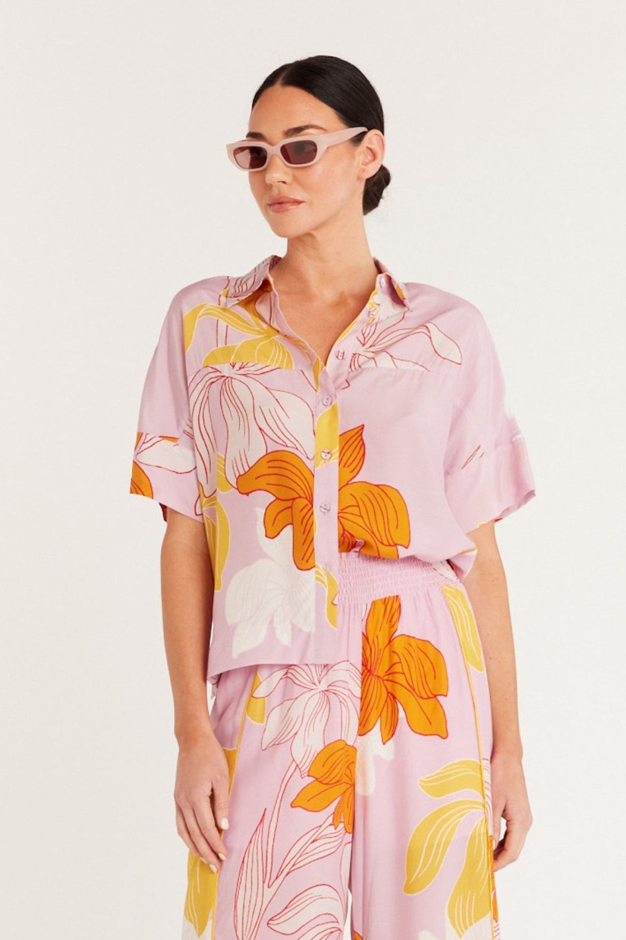 Cable Melbourne Matching Sets | Iris Shirt - Pink Floral