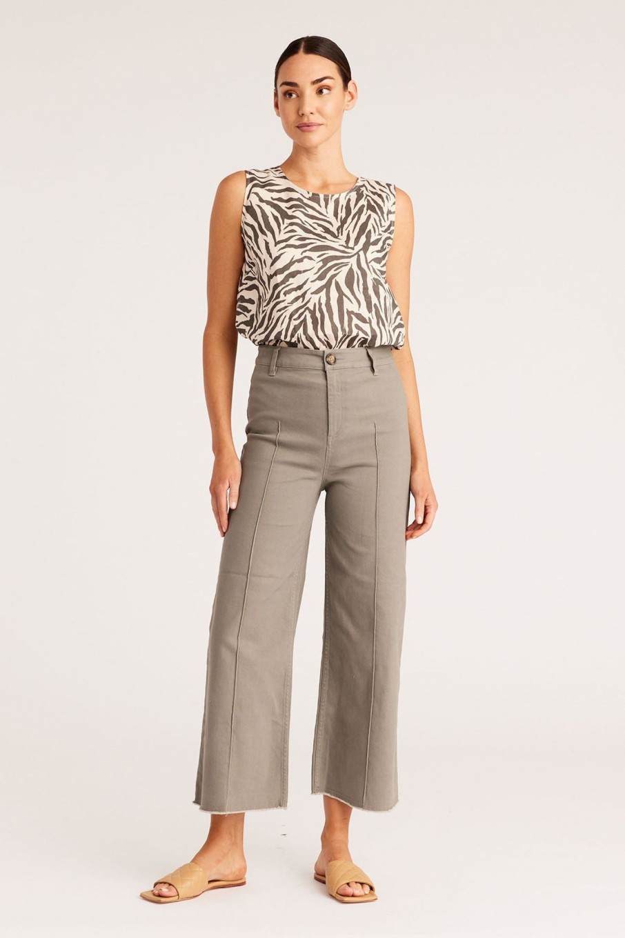 Cable Melbourne Pants & Shorts | Kendall Drill Wide Leg Pant - Khaki