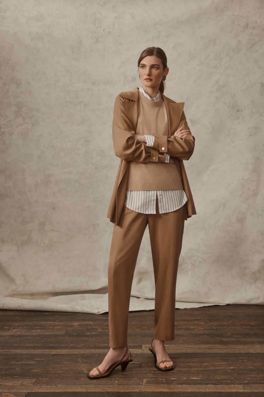 Cable Melbourne Matching Sets | Carmen Tencel Pant - Camel