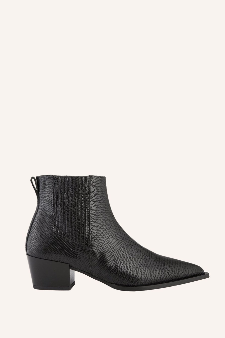 Cable Melbourne Shoes | Ivy Lee Gayle Lizard Boot - Black