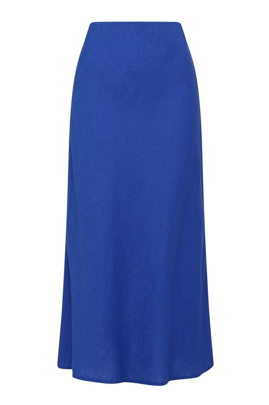 Cable Melbourne Skirts | Pure Linen Bias Skirt - Cobalt Blue