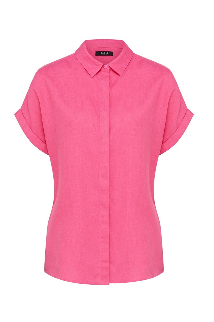 Cable Melbourne Matching Sets | Pure Linen Tie Shirt - Hot Pink