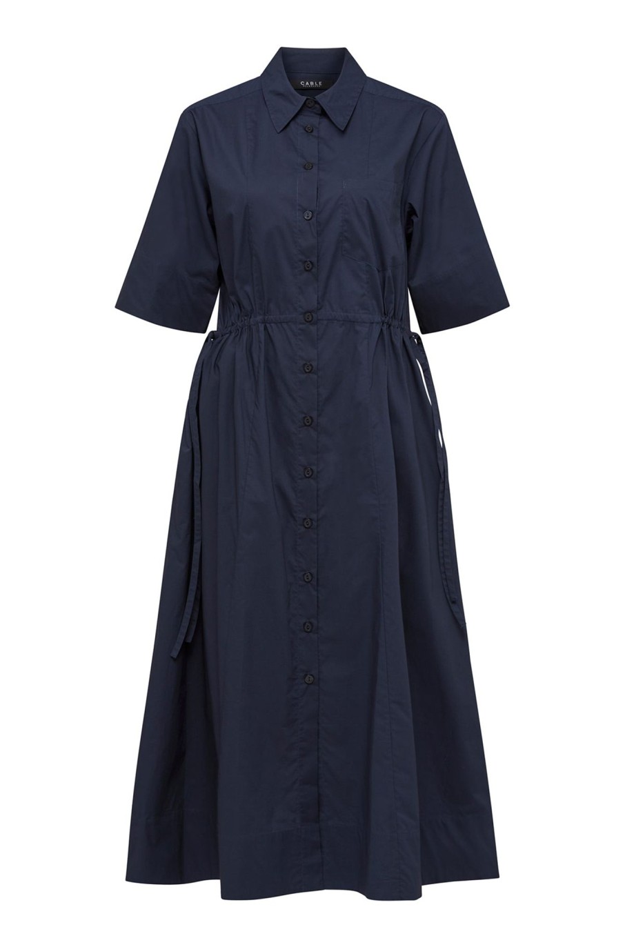 Cable Melbourne Dresses | Lucy Poplin Shirt Dress - Navy