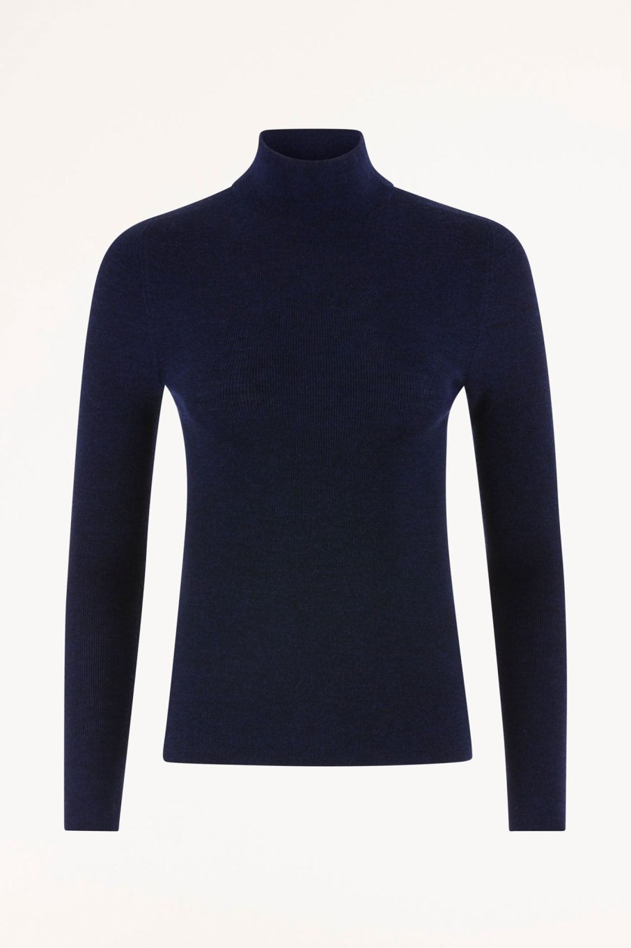 Cable Melbourne Foundation Basics | Seamless Merino Turtle Neck - Navy