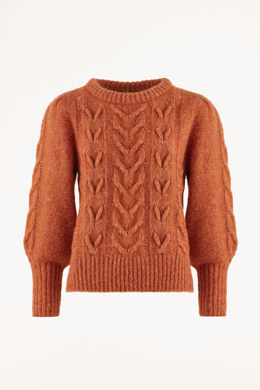 Cable Melbourne Jumpers | Jagger Cable Jumper - Burnt Orange