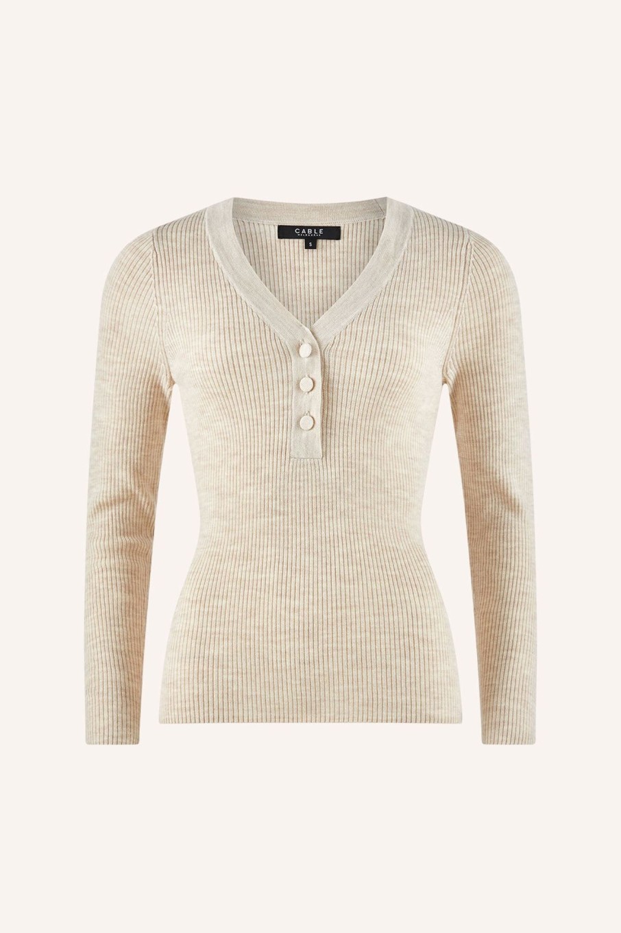 Cable Melbourne Foundation Basics | Elsa Merino Jumper - Wheat