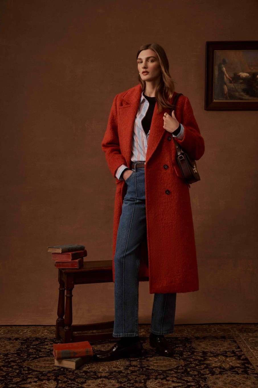 Cable Melbourne Jackets, Blazers & Coats | Sabine Double Breasted Coat - Red