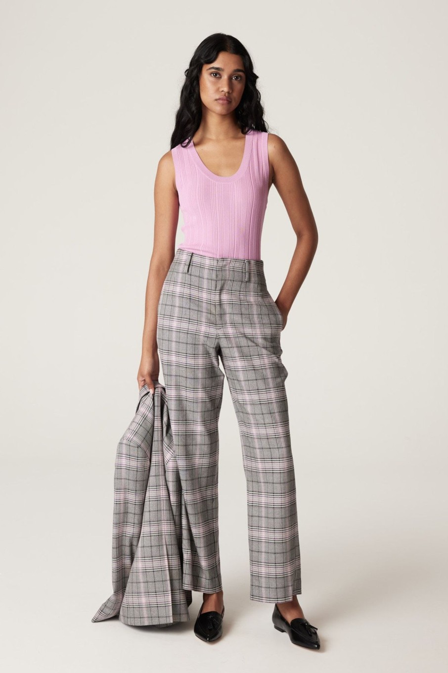 Cable Melbourne Matching Sets | Elton Check Pant - Pink Check