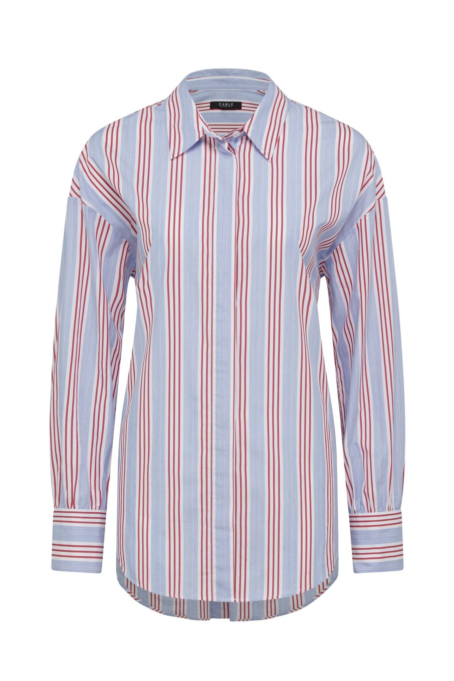 Cable Melbourne Tops & Shirts | Boyfriend Shirt - Red Stripe