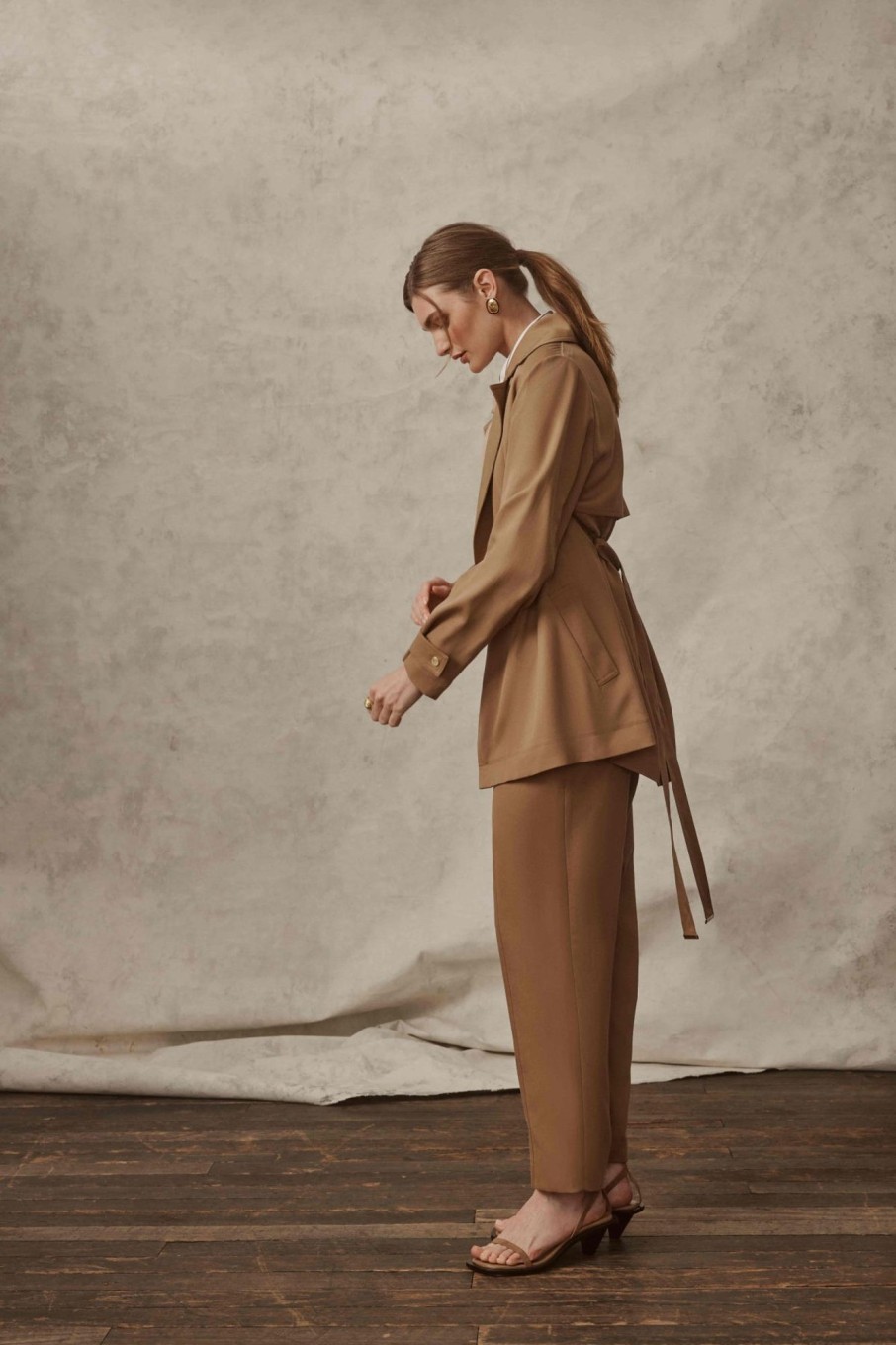 Cable Melbourne Jackets, Blazers & Coats | Carmen Tencel Trench - Camel