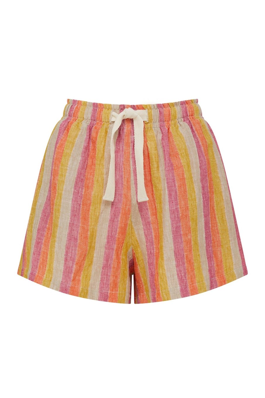 Cable Melbourne Matching Sets | Ibiza Linen Short - Multi Pink