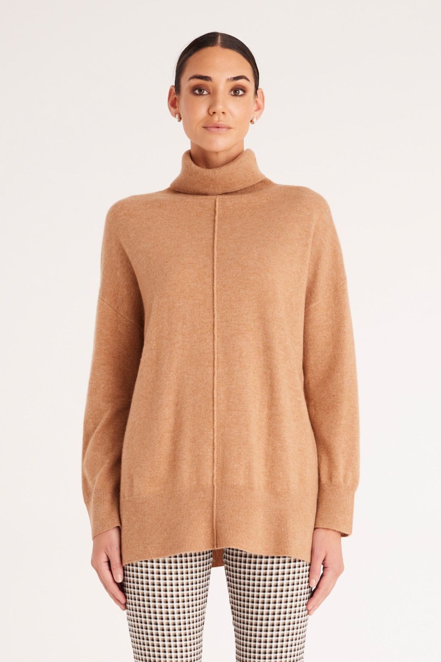 Cable Melbourne Jumpers | Cashmere Oversized Jumper - Camel