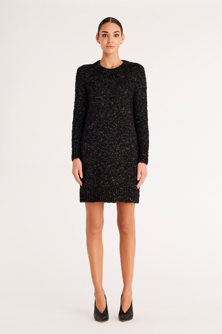 Cable Melbourne Jumpers | Liza Jumper Dress - Black Lurex