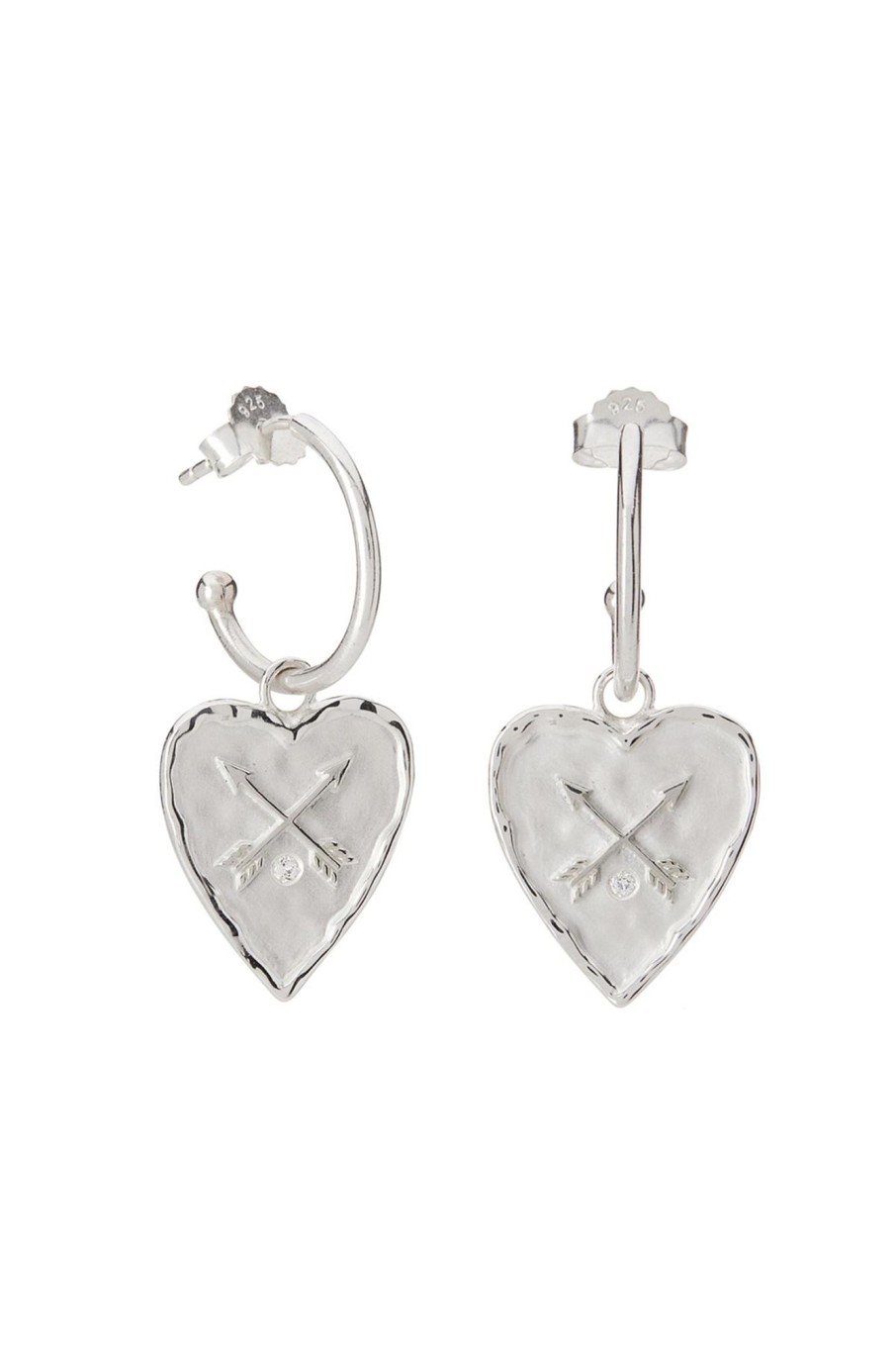 Cable Melbourne Jewellery | Murkani Heart Earrings Silver - Silver