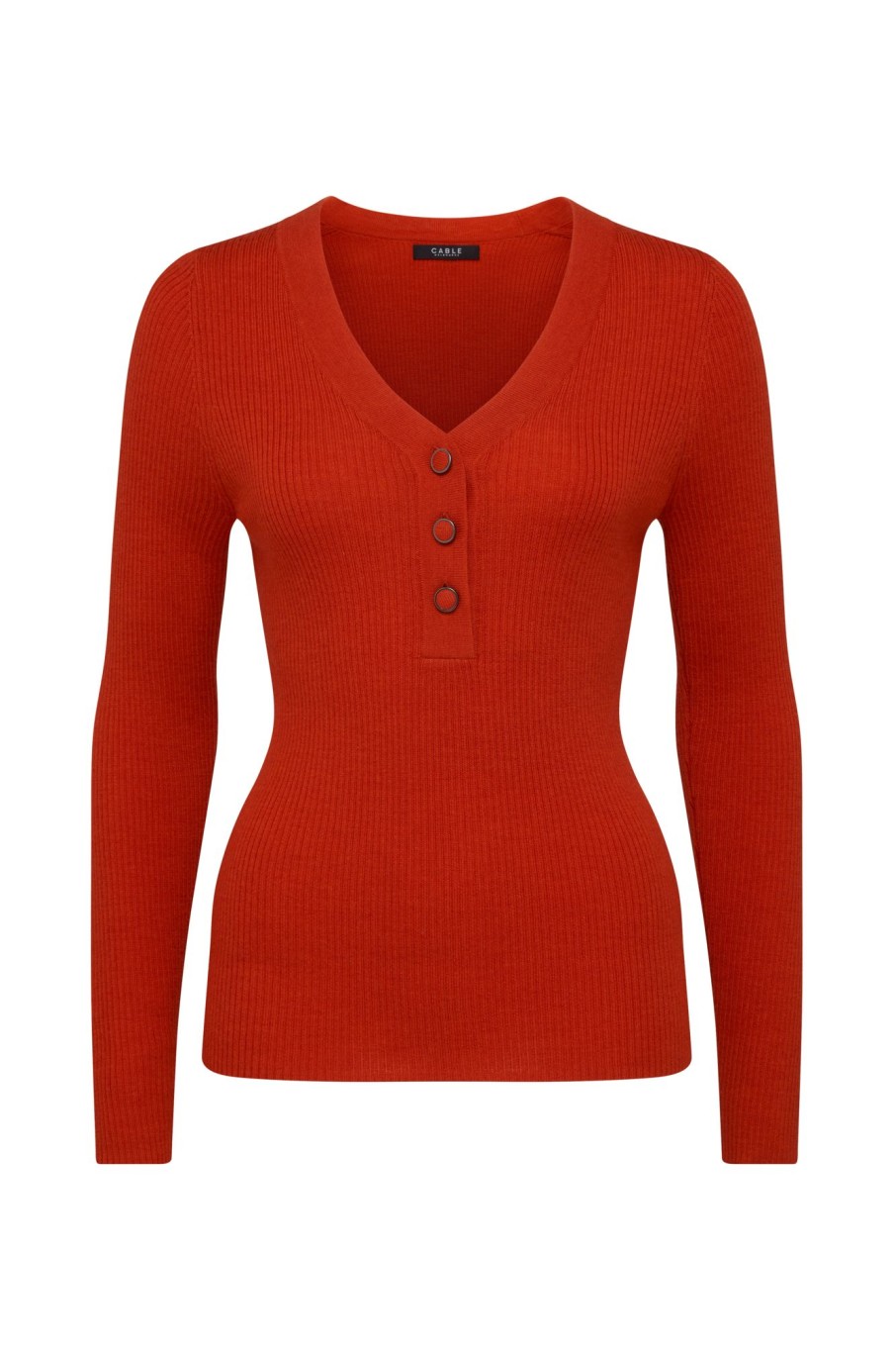 Cable Melbourne Knitwear | Elsa Merino Jumper - Tomato Red