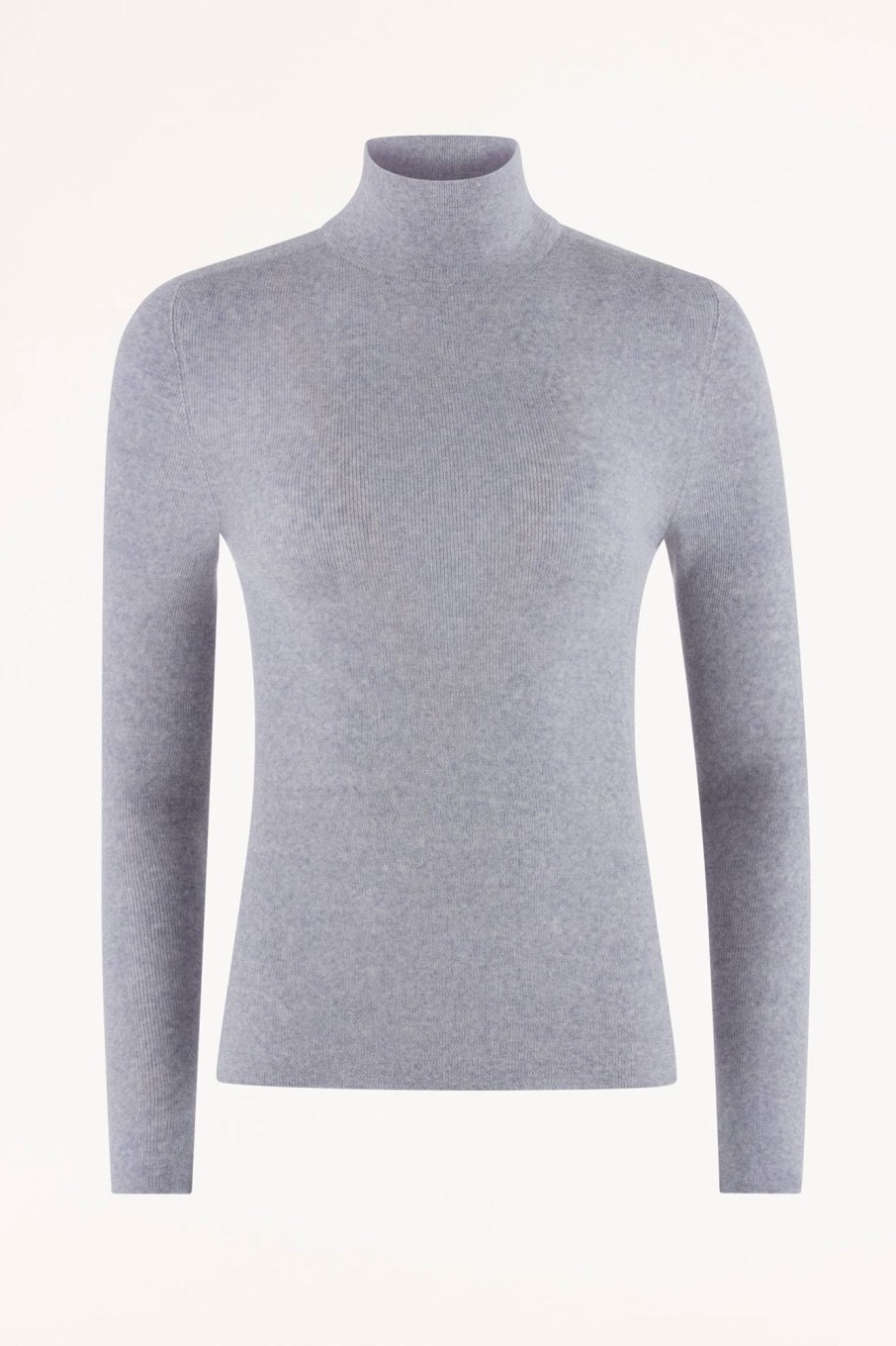 Cable Melbourne Foundation Basics | Seamless Merino Turtle Neck - Grey Marle