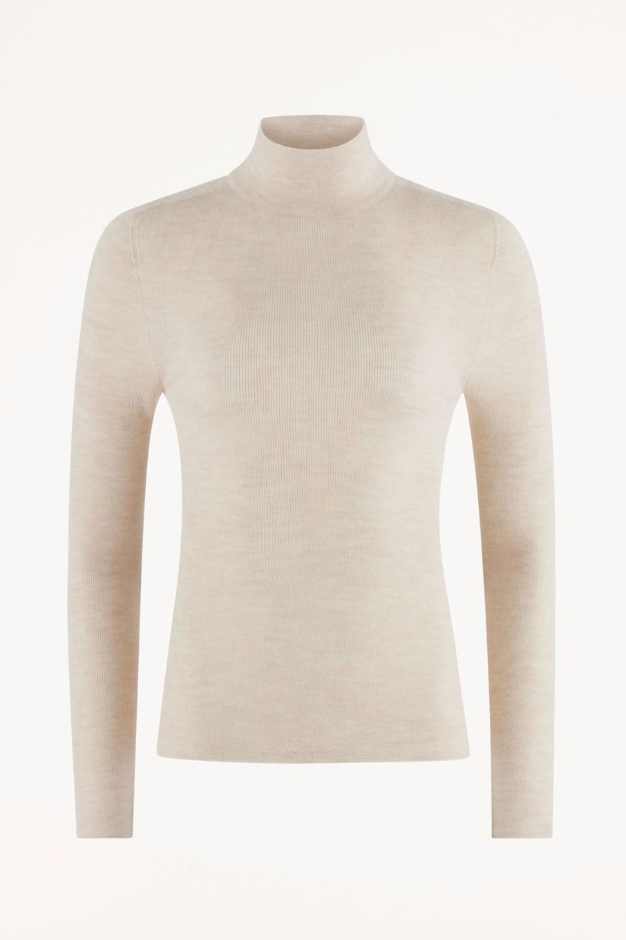 Cable Melbourne Foundation Basics | Seamless Merino Turtle Neck - Wheat