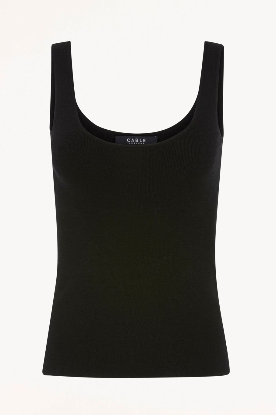 Cable Melbourne Foundation Basics | Superfine Merino Singlet - Black