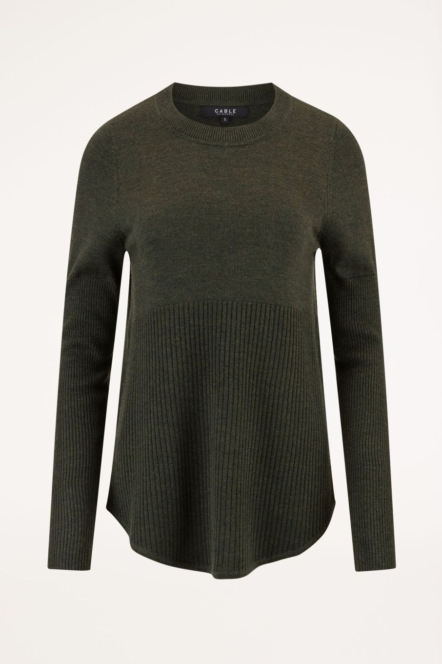 Cable Melbourne Jumpers | Cara Merino Jumper - Khaki