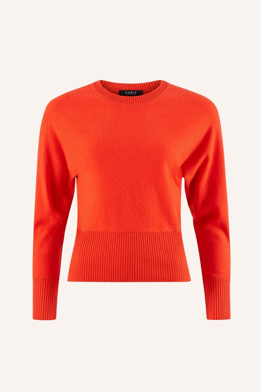 Cable Melbourne Knitwear | Cashmere Batwing Jumper - Mandarin