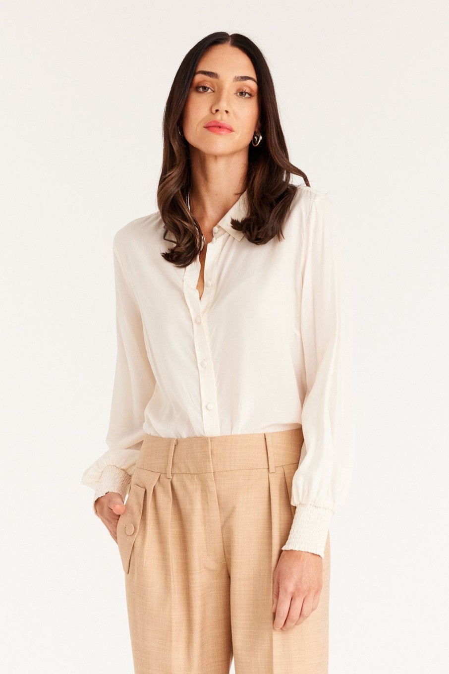 Cable Melbourne Tops & Shirts | Spring Relaxed Blouse - Cream