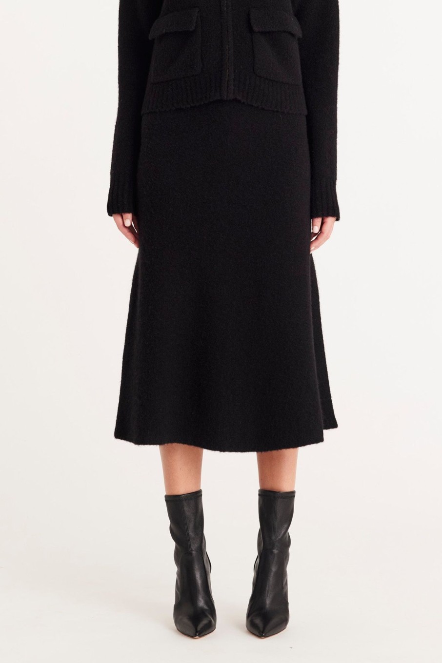 Cable Melbourne Matching Sets | Ilona Wool Skirt - Black