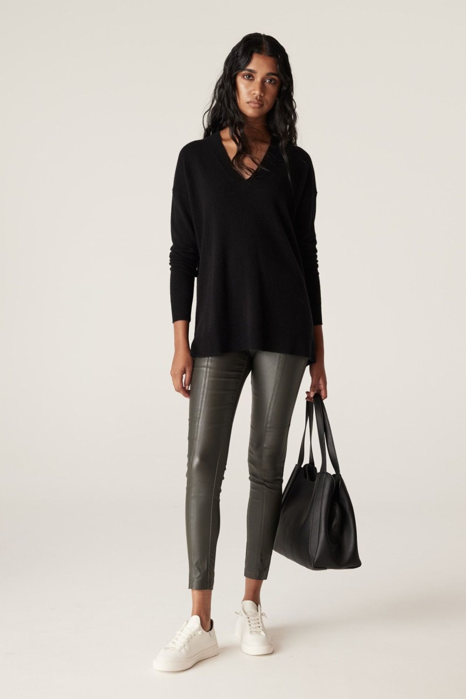 Cable Melbourne Foundation Basics | Coated Legging - Khaki