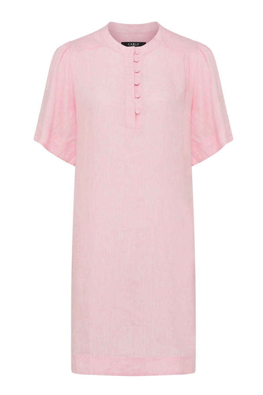 Cable Melbourne Dresses | Pure Linen Dress - Pink