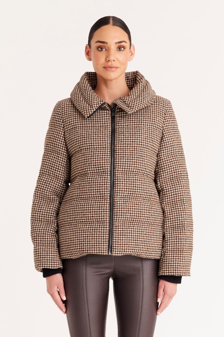 Cable Melbourne Jackets, Blazers & Coats | Munich Puffer - Brown Check