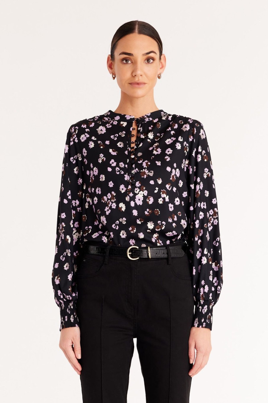 Cable Melbourne Tops & Shirts | Vivienne Blouse - Lilac Floral